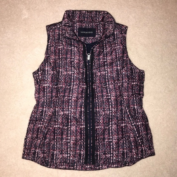 NWOT Lands’ End Purple and Pink Vest Size Small - Picture 1 of 4